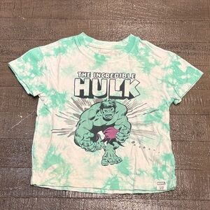 Marvel Hulk Tie-Dye Kids T-Shirt - Green & White